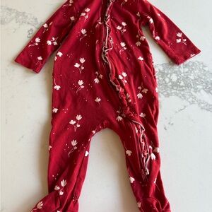 Jessica Simpson Red Floral Kids Footie